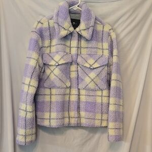 7 For All Mankind Lavender and Cream Teddy Jacket